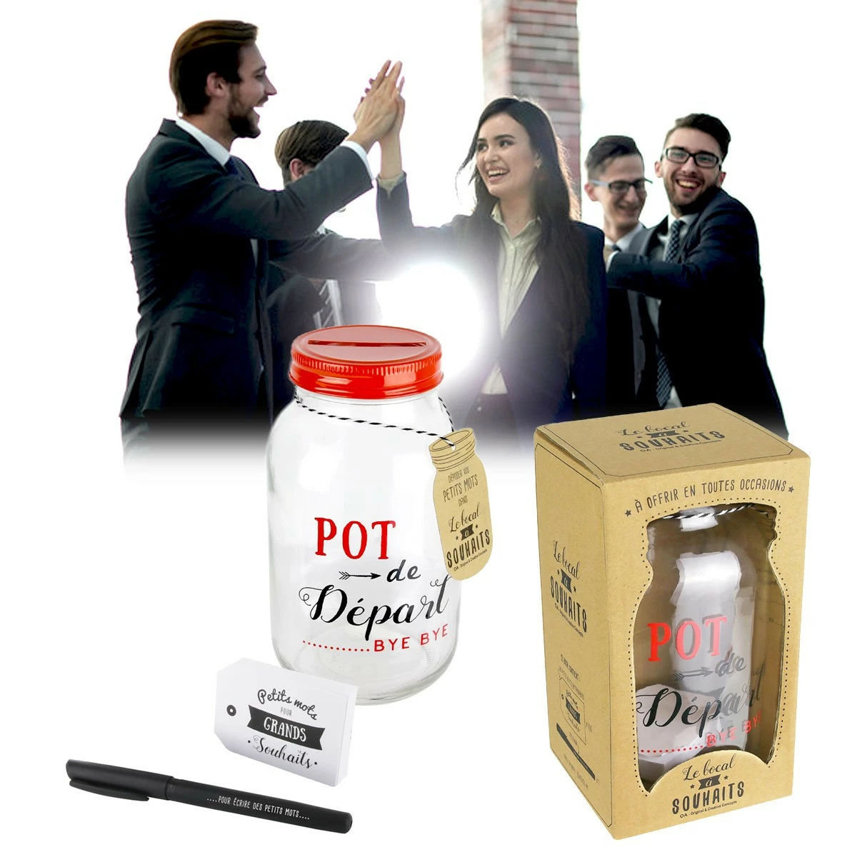 Tirelire à Messages Bocal Pot De Départ 3 Tirelire à Messages Bocal Pot De Départ