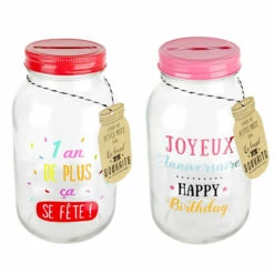 Tirelire Messages Bocal Anniversaire 5 Tirelire Messages Bocal Anniversaire -Cadeau boutique tirelire messages bocal anniversaire 3