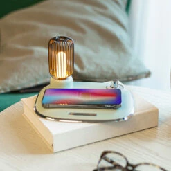 LIVOO Veilleuse De Chevet Vintage Chargeur Induction -Cadeau boutique veilleuse de chevet vintage chargeur induction 2