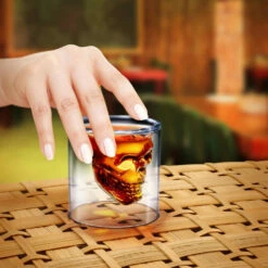 Fred Verre à Liqueur Tête De Mort Double Paroi -Cadeau boutique verre a liqueur shot tete de mort 2