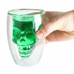 Verre Tête De Mort à Double Paroi -Cadeau boutique verre tete de mort a double paroi 2